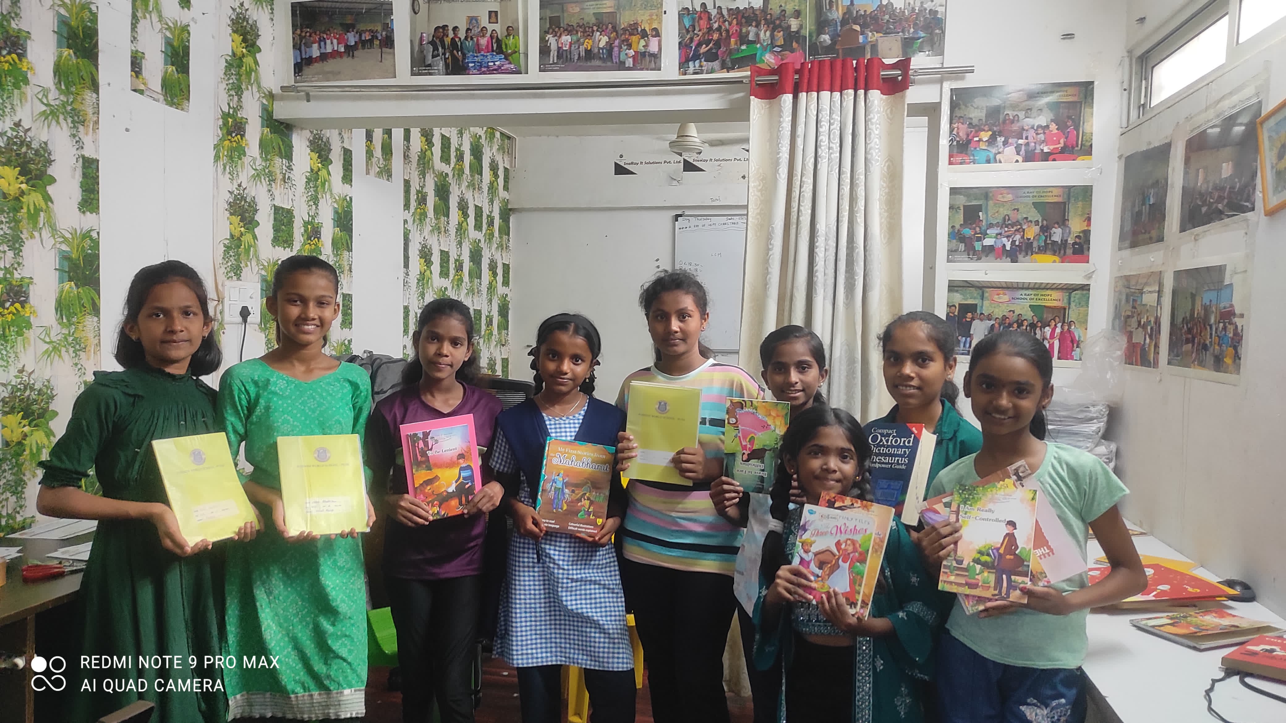Students reading books